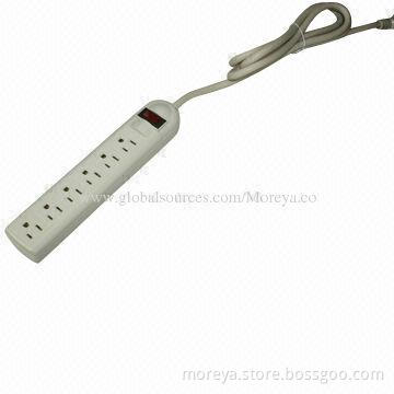 American Standard Power Strip with Plastic Cover, 15A Maximum Current